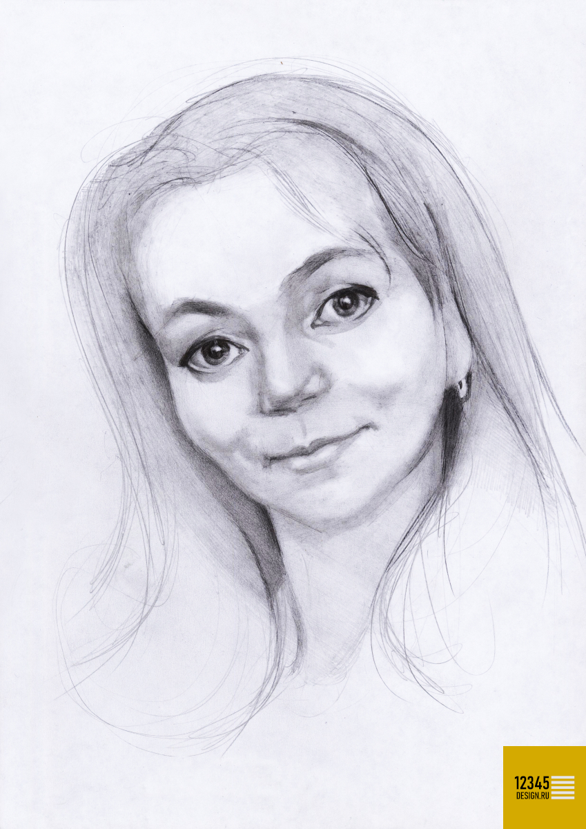 Портрет молодой танцовщицы (карандашный рисунок)