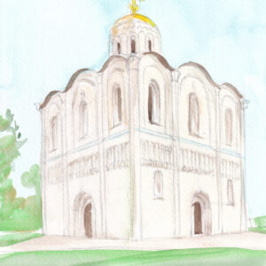 Картина "Дмитриевский собор во Владимире"