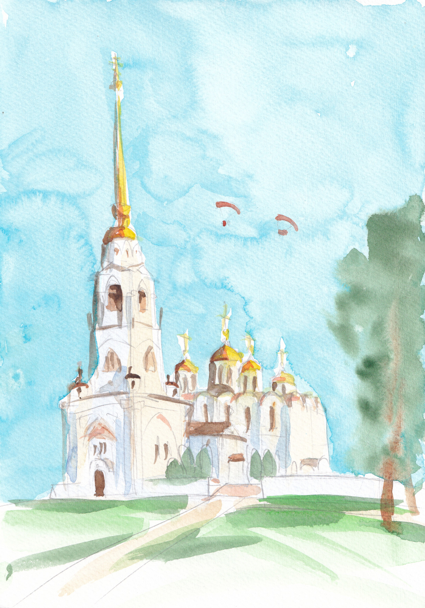 Картина "Успенский собор во Владимире"