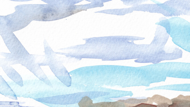 Фрагмент картины "Дождь над Финским заливом"